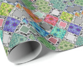 Multicolored , rustige , patchwork , patches cadeaupapier (Rol Hoek)