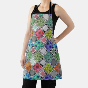 Multicolored , rustige , patchwork , patches schort