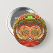 ~ Multicolored Shades Ronde Button 7,6 Cm (Voorkant /achterkant)