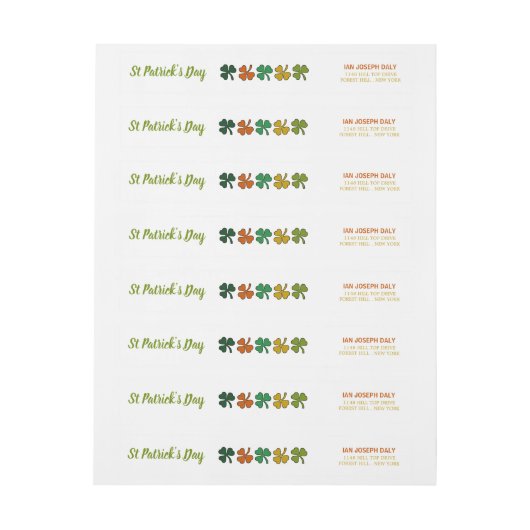 Multicolored Shamrock, St Patrick's Day (Vel)