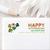 Multicolored Shamrock, St Patrick's Day Etiket (Insitu)