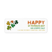 Multicolored Shamrock, St Patrick's Day Etiket (Voorkant)