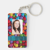 Multicolored snoepfotosjabloon sleutelhanger (achterkant)