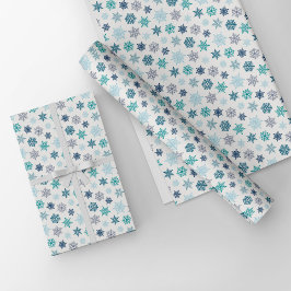 Multicolored snowflake pattern – winter christmas cadeaupapier
