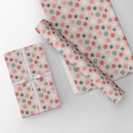 Multicolored snowflake pattern – winter christmas cadeaupapier
