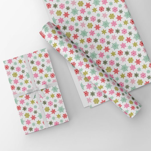 Multicolored snowflake pattern – winter christmas cadeaupapier