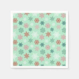 Multicolored snowflake pattern – winter christmas servet