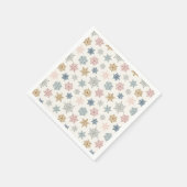 Multicolored snowflake pattern – winter christmas servet (Hoek)