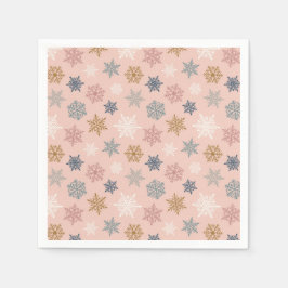 Multicolored snowflake pattern – winter christmas servet