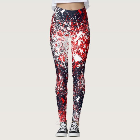 Multicolored Splatter Mode Statement Leggings (Voorkant)