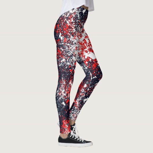 Multicolored Splatter Mode Statement Leggings (Rechts)