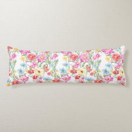 Multicolored Spring Flowers Body Pillow Lichaamskussen