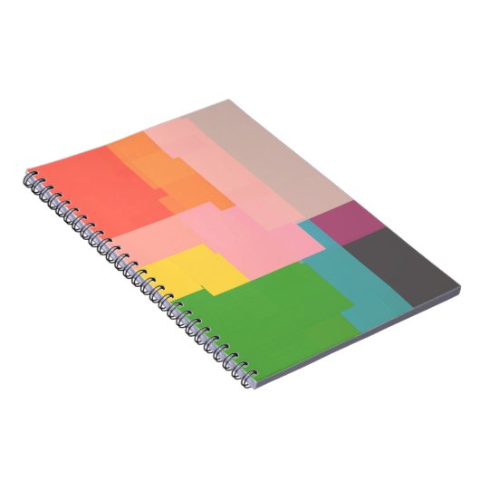 Multicolored Square Pattern Notitieboek (Rechterzijde)