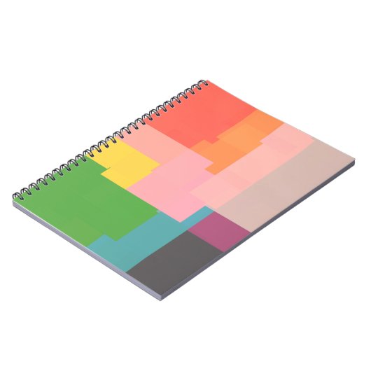 Multicolored Square Pattern Notitieboek (Linkerzijde)