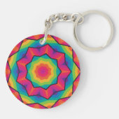 Multicolored Star Circular Acrylic ~ Sleutelhanger (Achterkant)