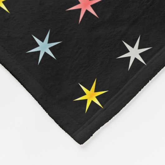 Multicolored Star Pattern Fleece Deken (Hoek)