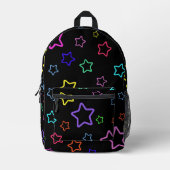 Multicolored Starry Night Bedrukte Rugzak (Voorkant)