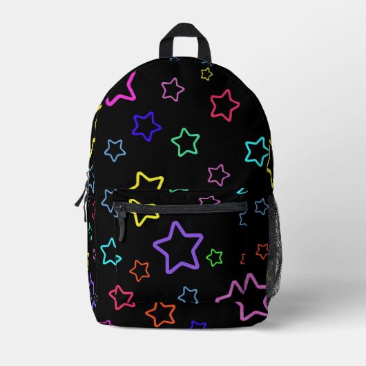 Multicolored Starry Night Bedrukte Rugzak (Voorkant)