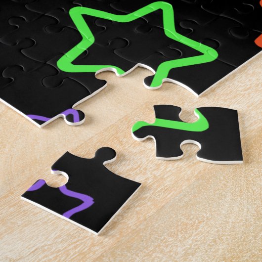 Multicolored Starry Night Legpuzzel (Zijkant)