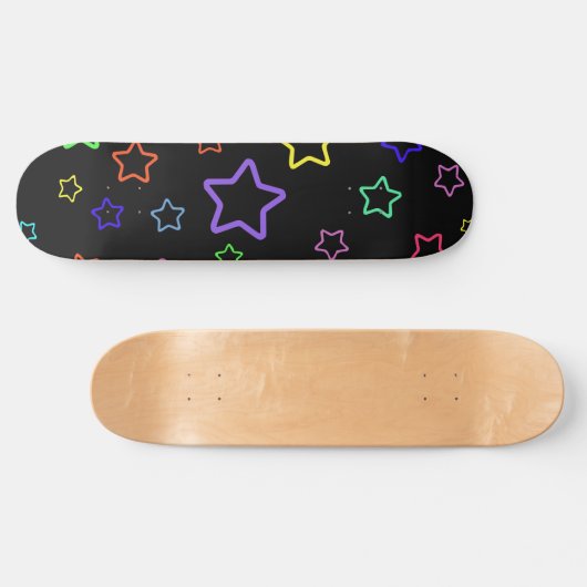 Multicolored Starry Night Persoonlijk Skateboard (Horizontaal)