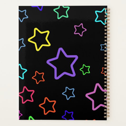 Multicolored Starry Night Planner (Achterkant)