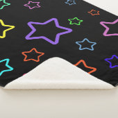 Multicolored Starry Night Sherpa Deken (3/4)