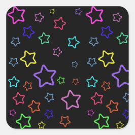 Multicolored Starry Night Vierkante Sticker