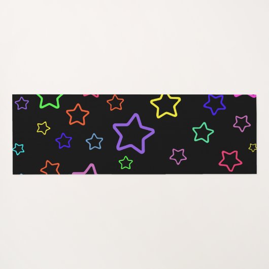 Multicolored Starry Night Yogamat (Achterkant (horizontaal))