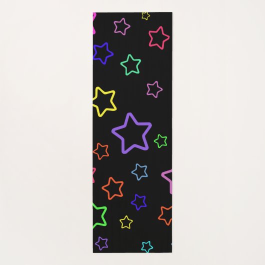 Multicolored Starry Night Yogamat (Achterkant)