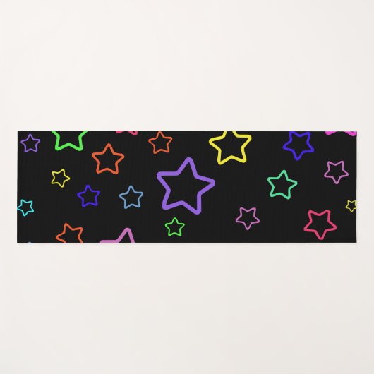 Multicolored Starry Night Yogamat (Voorkant (horizontaal))