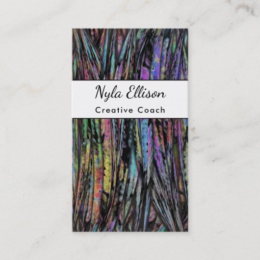 Multicolored, stijlvolle, verticale Abstracte kuns Visitekaartje (Voorkant)