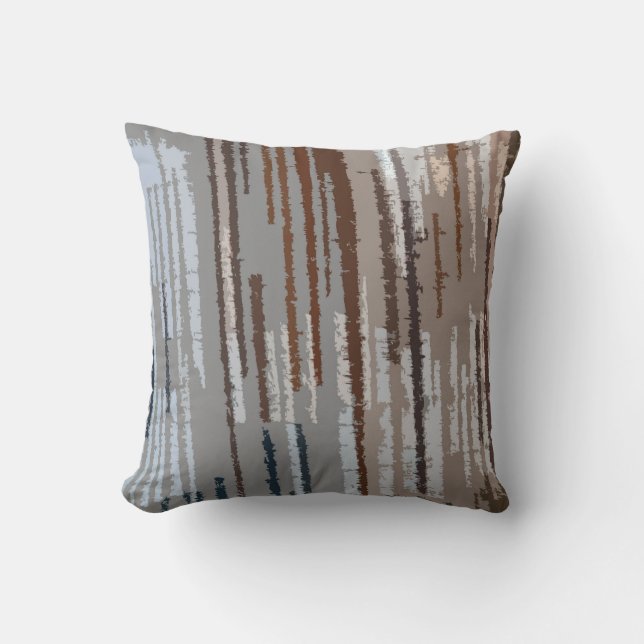 Multicolored Stripe Patroon met aardopleiding Kussen (Voorkant)