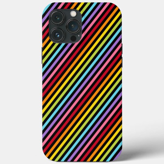 Multicolored striped Case-Mate iPhone case (Achterkant)