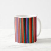 Multicolored striped illustratie koffiemok (Voorkant rechts)
