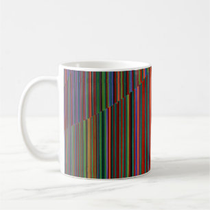 Multicolored striped illustratie koffiemok