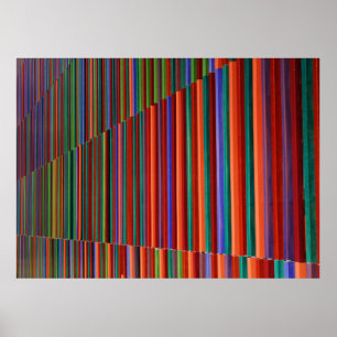 Multicolored striped illustratie poster