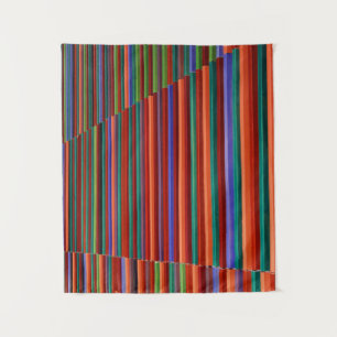 Multicolored striped illustratie wandkleed