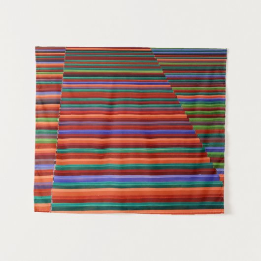 Multicolored striped illustratie wandkleed (Voorkant (horizontaal))