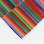 Multicolored striped illustration fleece deken (Hoek)