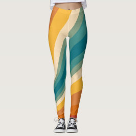 Multicolored striped leggings