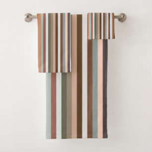 Multicolored Striped Pattern Bad Handdoek