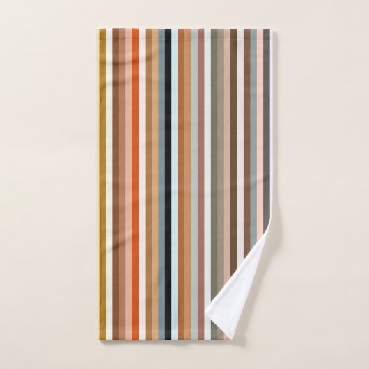 Multicolored Striped Pattern Bad Handdoek (Handdoek)