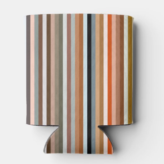 Multicolored Striped Pattern Blikjeskoeler (Achterkant)