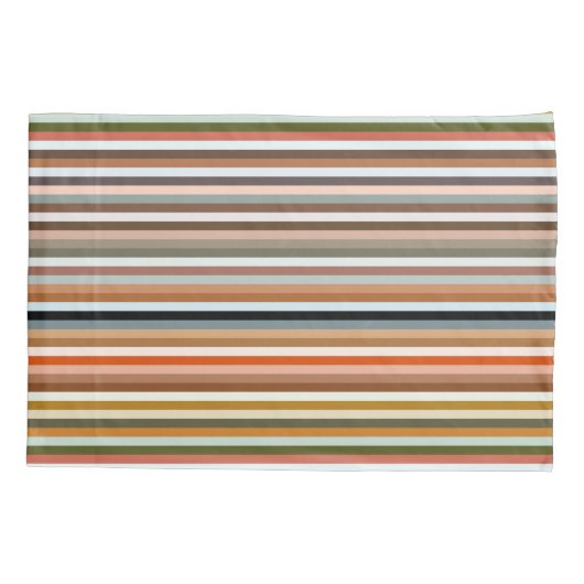 Multicolored Striped Pattern Kussensloop (Achterkant)
