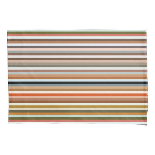 Multicolored Striped Pattern Kussensloop (Voorkant)