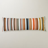 Multicolored Striped Pattern Lichaamskussen (Achterkant)