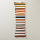 Multicolored Striped Pattern Lichaamskussen (Voorkant Verticaal)