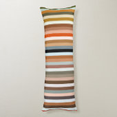 Multicolored Striped Pattern Lichaamskussen (Achterkant (Verticaal))