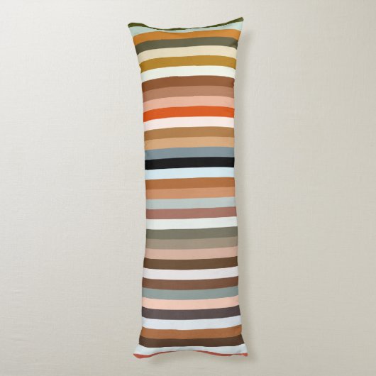 Multicolored Striped Pattern Lichaamskussen (Achterkant (Verticaal))