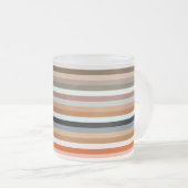Multicolored Striped Pattern Matglas Koffiemok (Voorkant rechts)